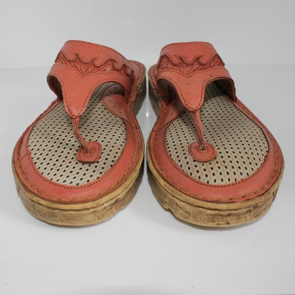 Double H Boots Womens Size 8 Slide Sandals Rose Western Style Leather DH585 - Picture 6 of 16